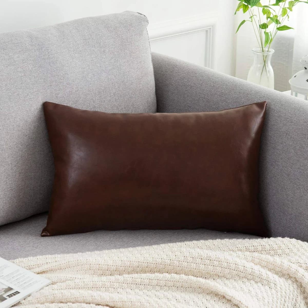 100% Leather sofa Cushion cover thumbnail 2