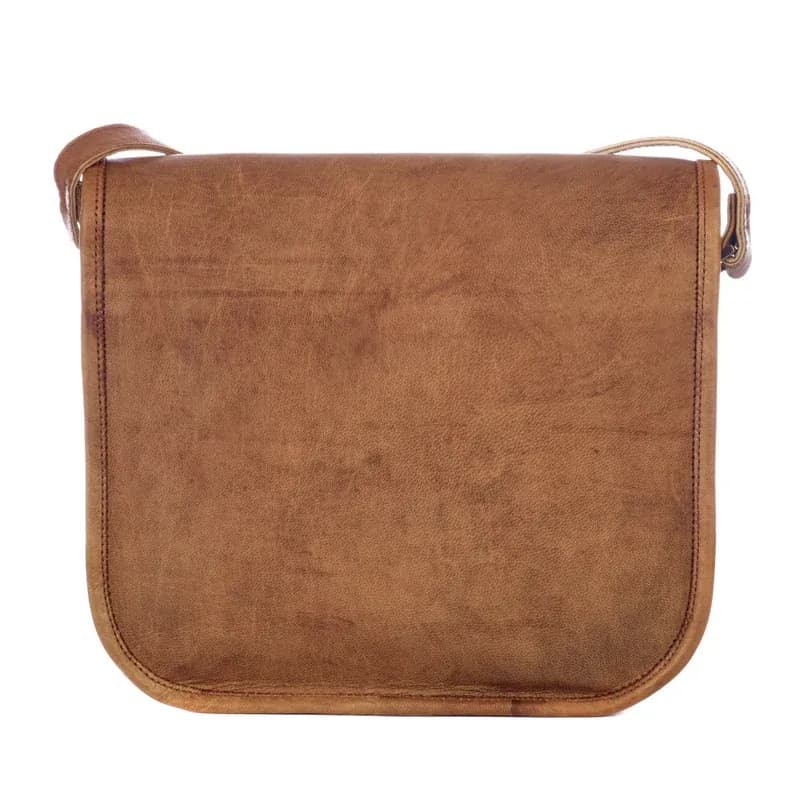 IndiFash - 5″7 Single Strip Handcrafted Messenger Leather Bag | 100% Genuine Leather thumbnail 4