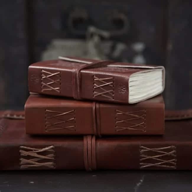 IndiFash - Traditional Elephant Embossed Design 7″5″ Handcrafted Leather Journal/Diary 200 page | 100% Genuine Leather thumbnail 2