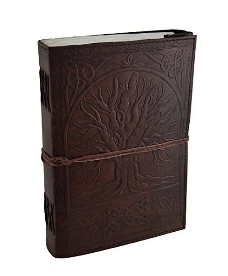 IndiFash - Vintage Beautiful Tree Embossed Unique Design 10″7 Handcrafted Leather Journal/Diary 200 page | 100% Genuine Leather thumbnail 6