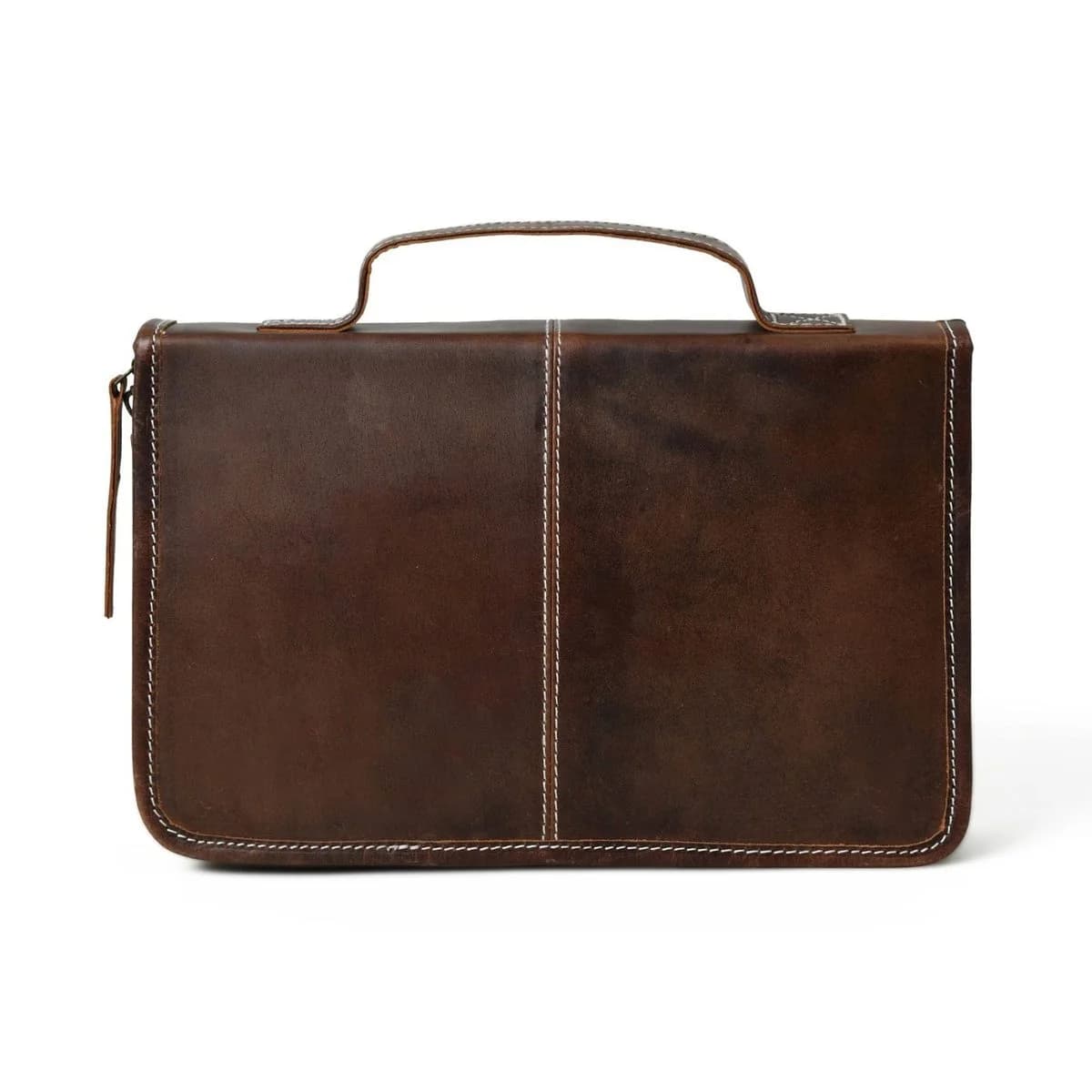 Dark Brown Leather Book Cover thumbnail 3