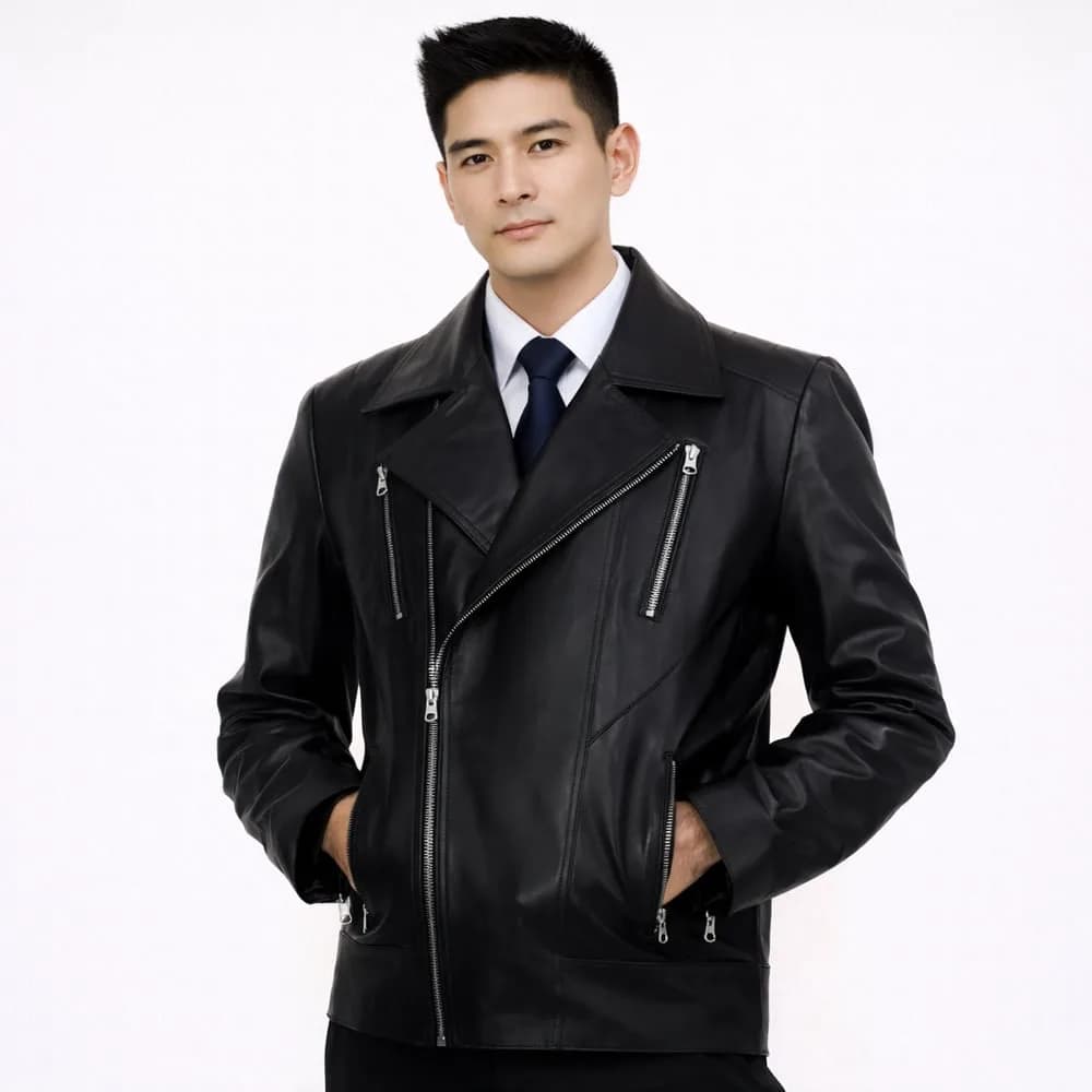 90 Feet Craftitude Lightweight Premium Leather Cruise Jacket