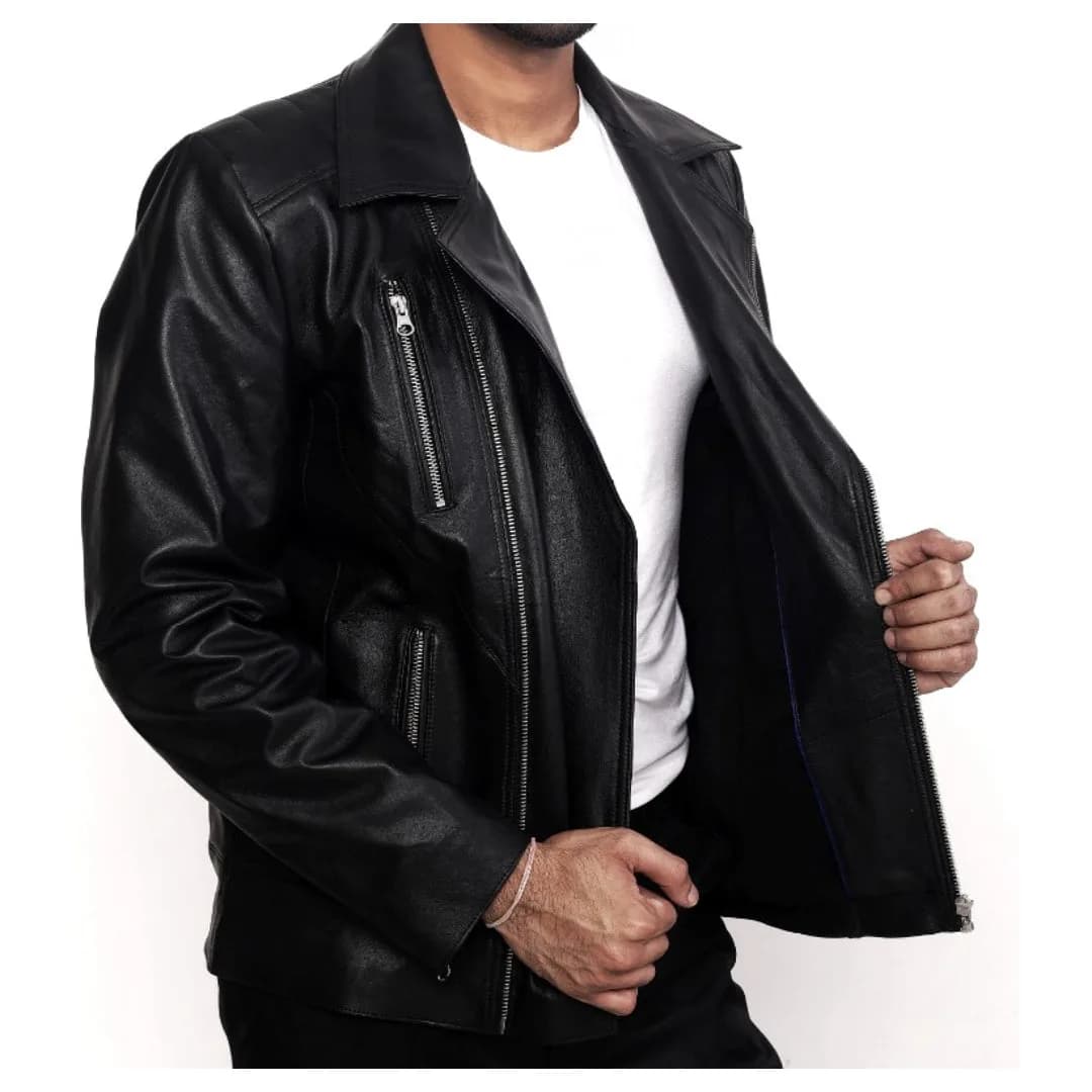 90 Feet Craftitude Lightweight Premium Leather Cruise Jacket thumbnail 3