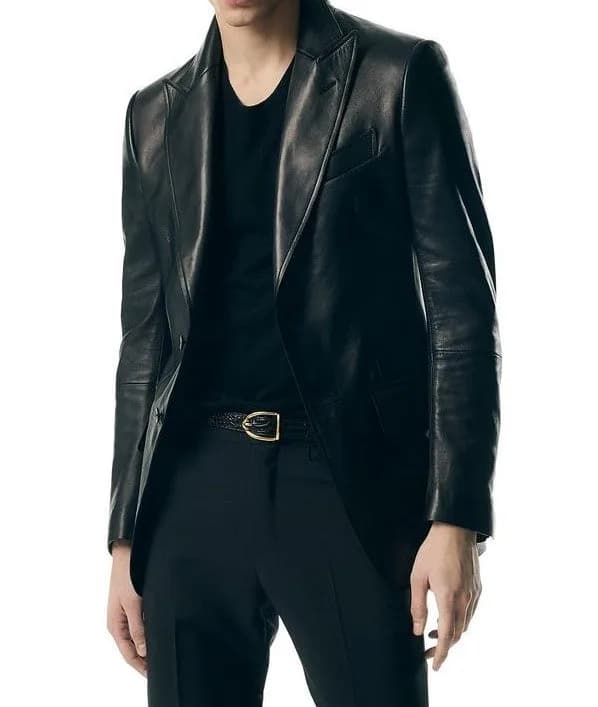 Aryan Lightweight Premium Genuine Leather Blazer Jacket for Men thumbnail 5