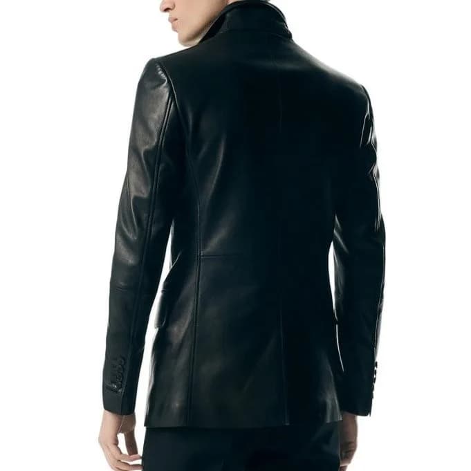 Aryan Lightweight Premium Genuine Leather Blazer Jacket for Men thumbnail 6