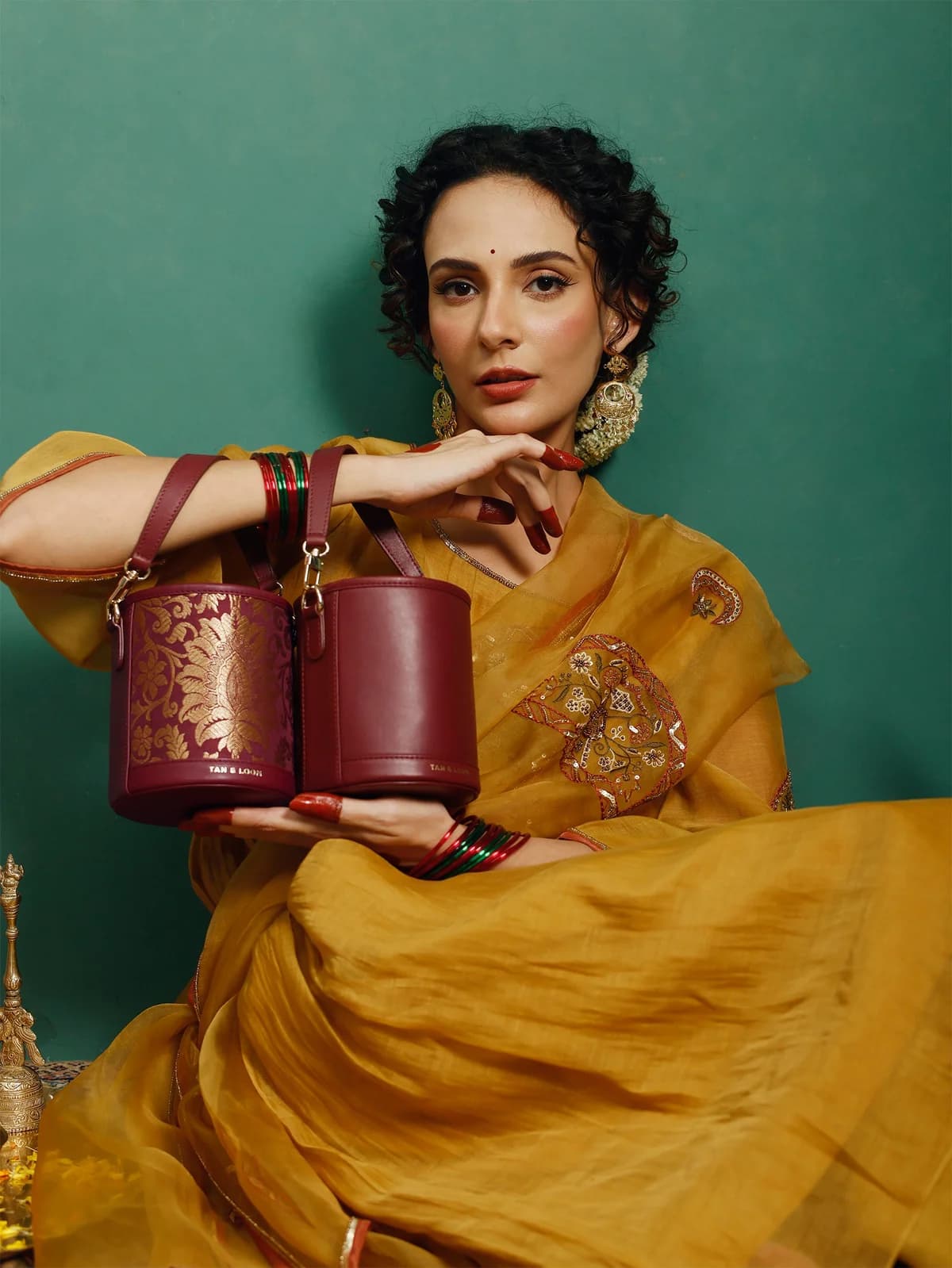 Barrel Potli (Divine Maroon Leather) thumbnail 7