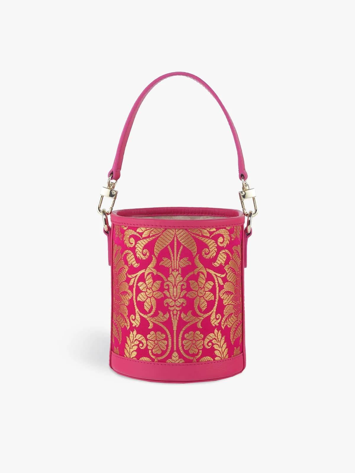 Barrel Potli (Rani Pink Brocade) thumbnail 5