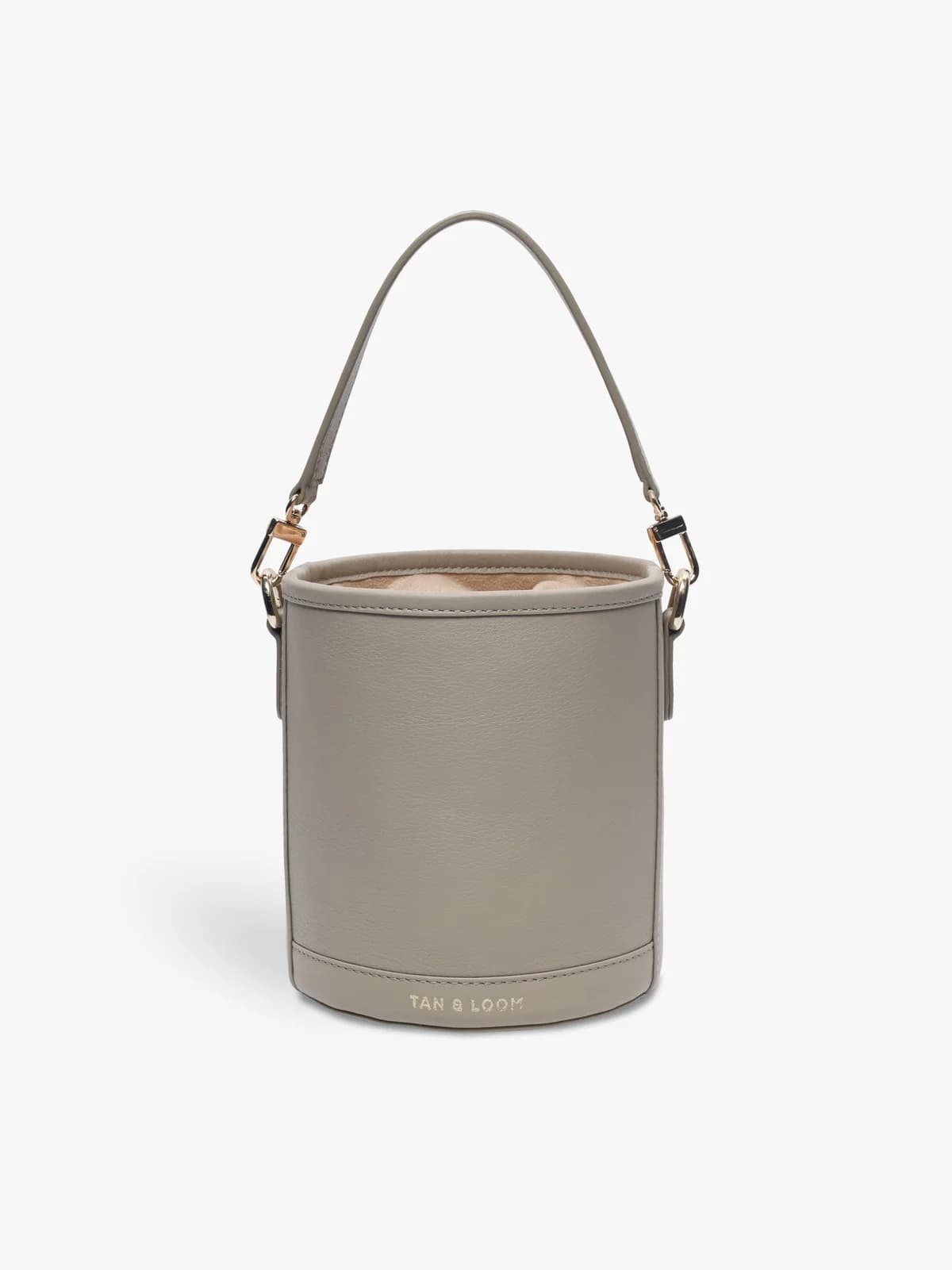Barrel Potli (Stone Grey Leather)