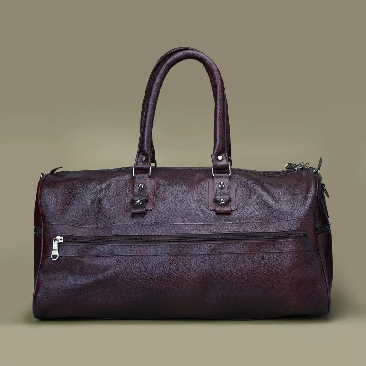 Berry Genuine Leather Trolley Duffle CarryAll Bag thumbnail 3