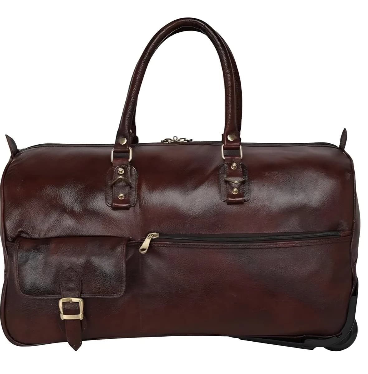 Berry Genuine Leather Trolley Duffle CarryAll Bag thumbnail 4