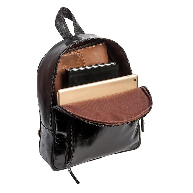 Black Leather Backpack thumbnail 6