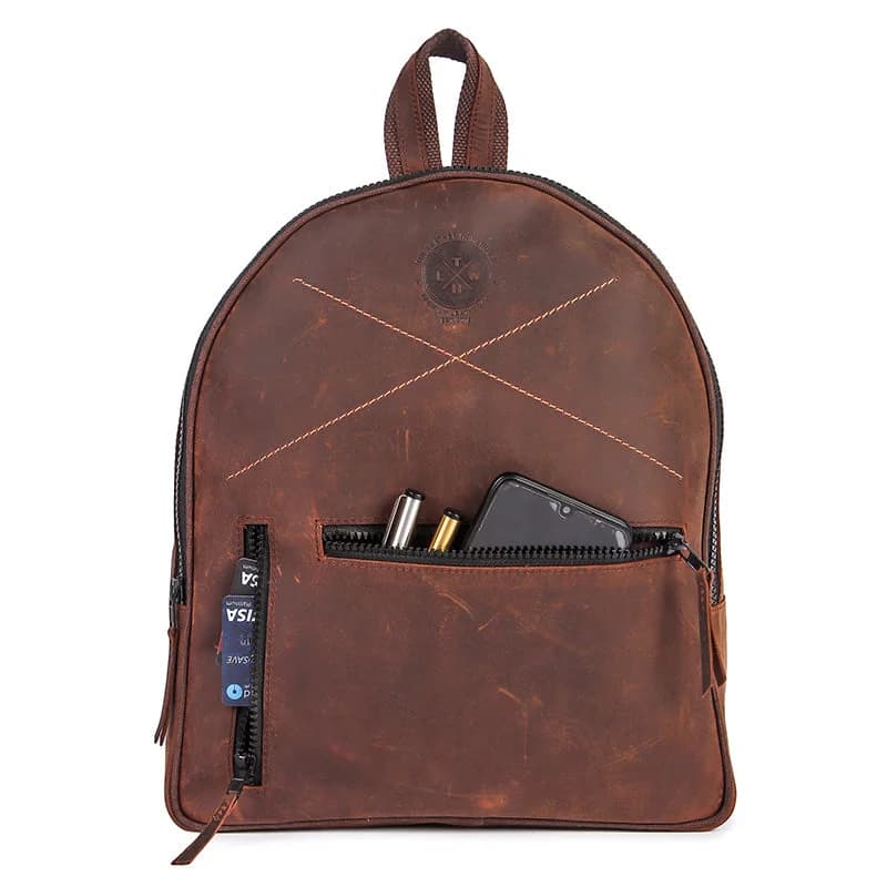 Black Leather Backpack thumbnail 8