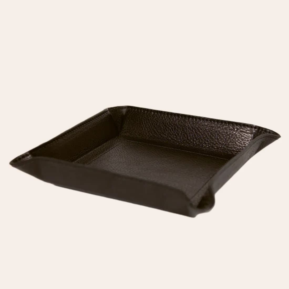 Black Leather Valet Tray