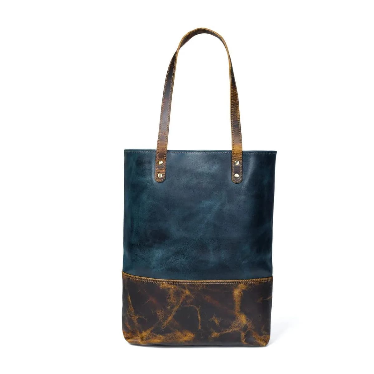 Blue Women's Leather Tote thumbnail 5