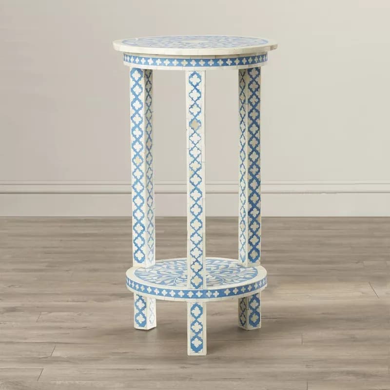 Bone Inlay End Table thumbnail 3