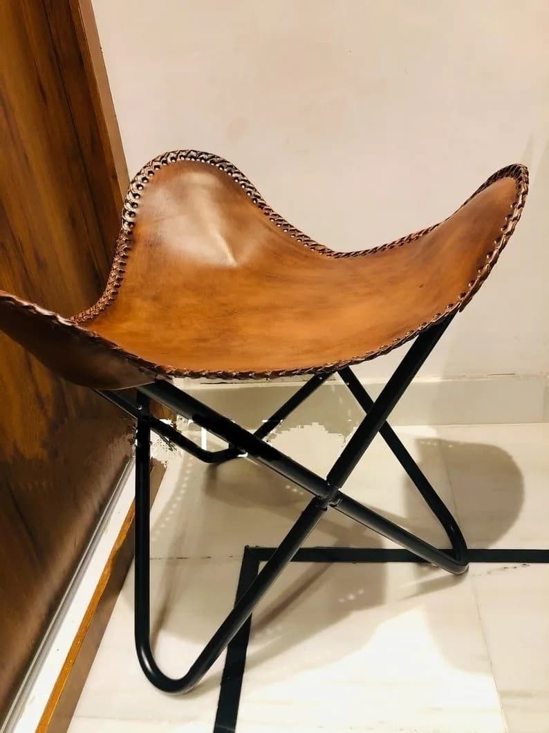 Butterfly Leather Stools thumbnail 3