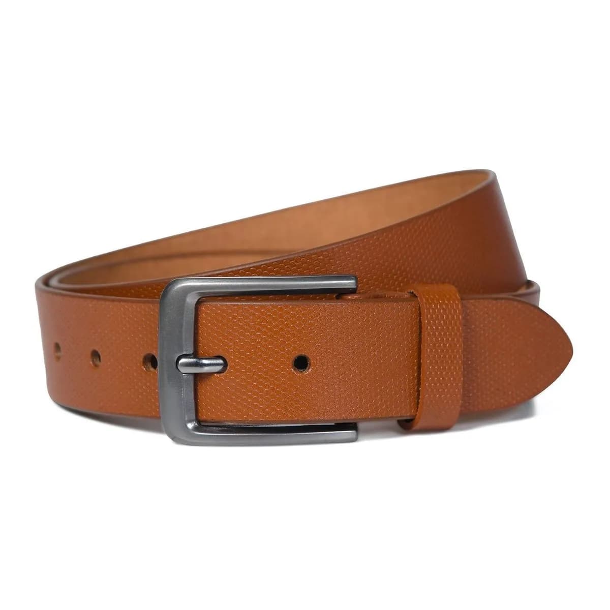 Casual Tan Genuine Leather Men's Belt thumbnail 3