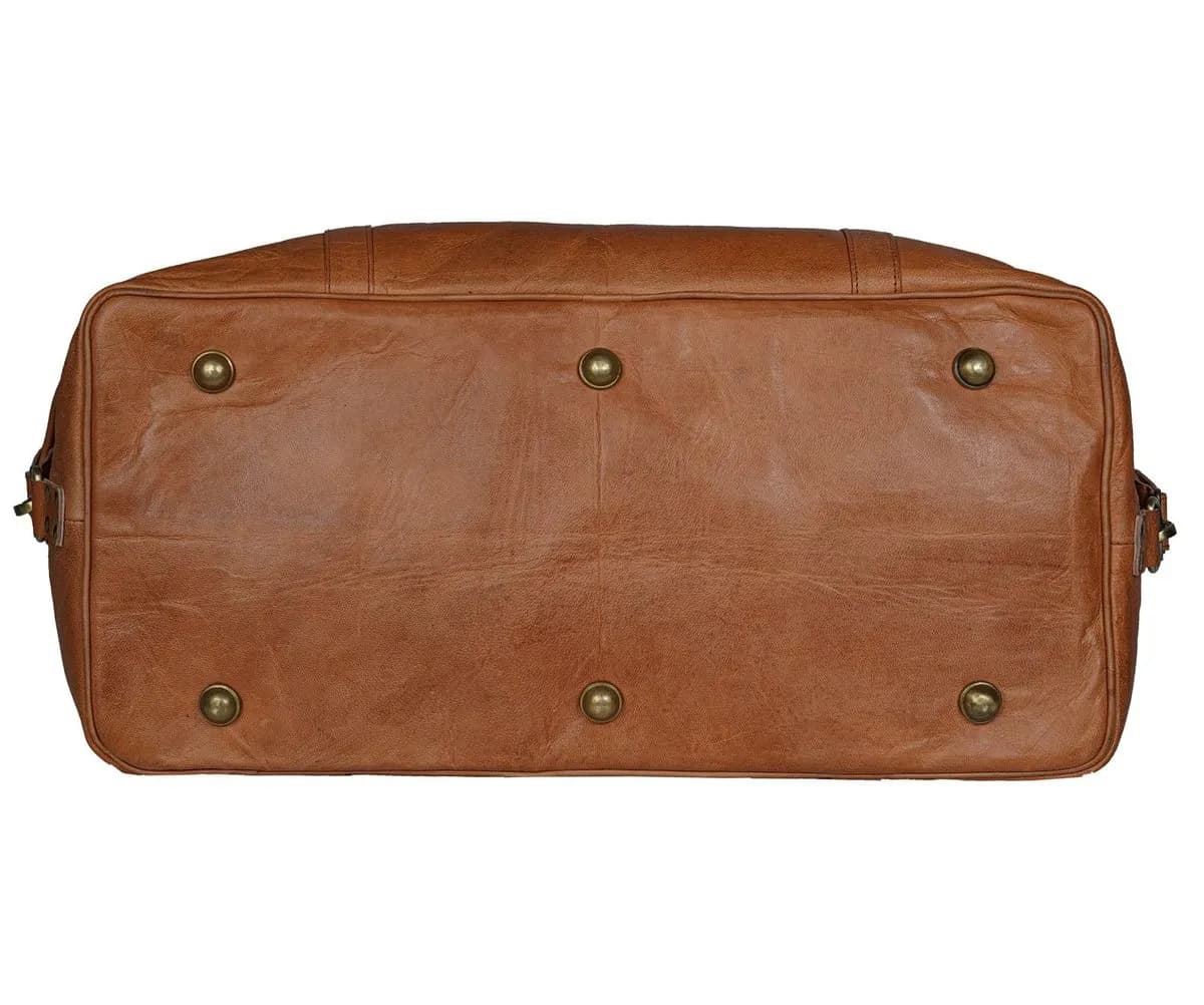 Chicago Leather Weekender Duffle Travel Bag thumbnail 6
