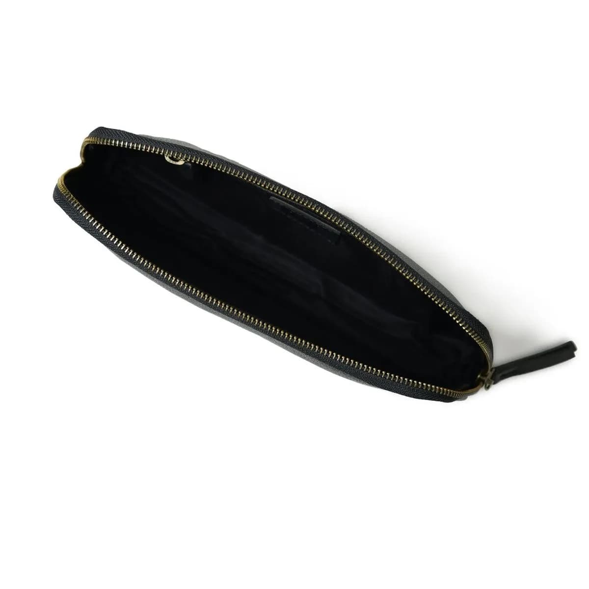 Classic Black Leather Clutch thumbnail 6