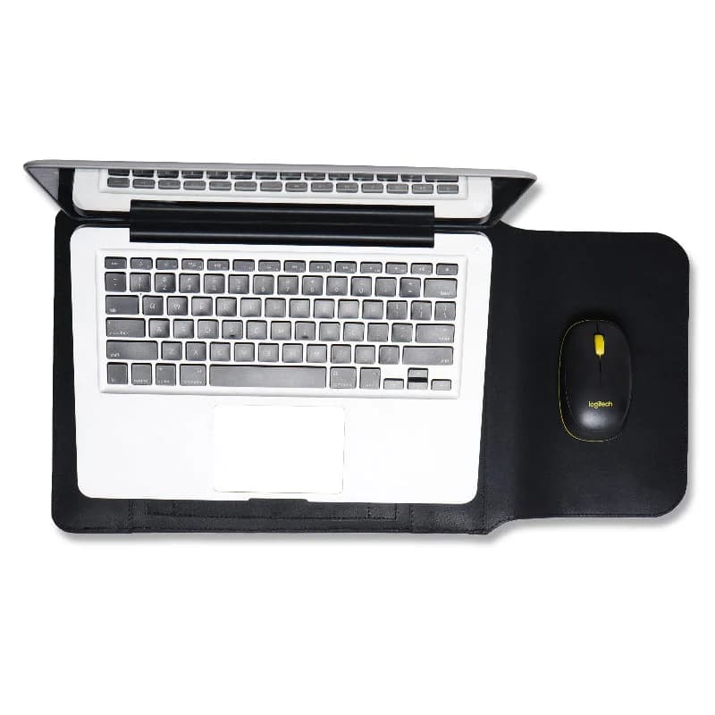 Convertible Leather Laptop Sleeve thumbnail 8