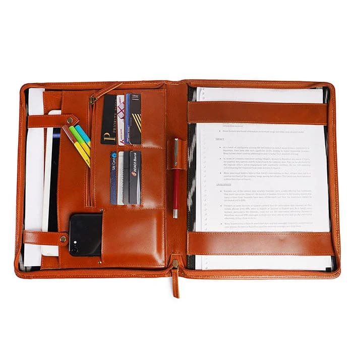 Customizable Leather File Folder
