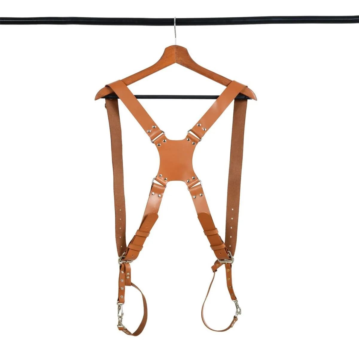 Double Camera Strap Harness - Tan Brown