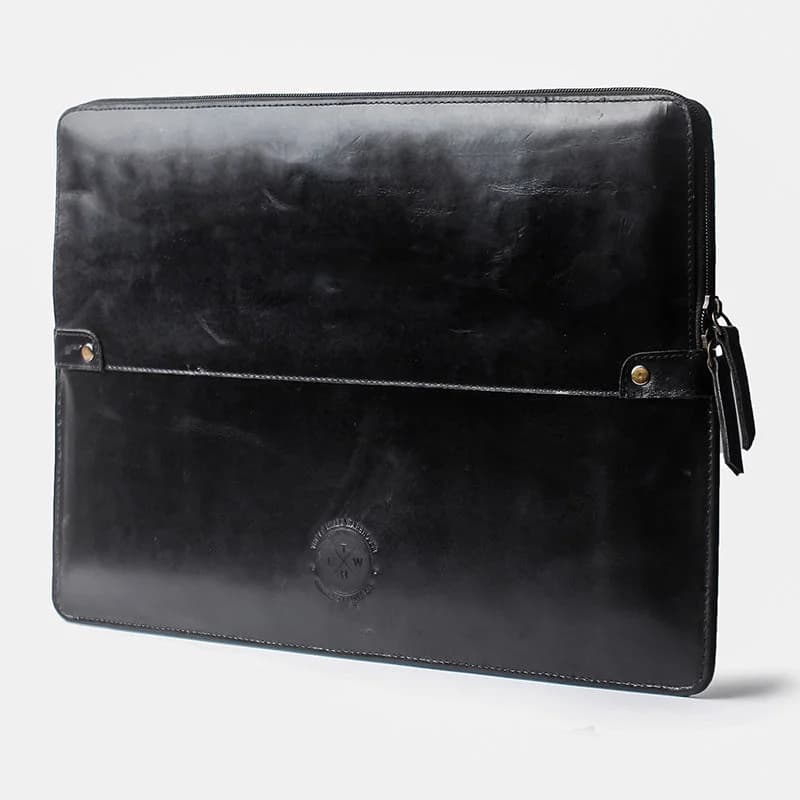 Dual Leather Laptop Sleeve thumbnail 4