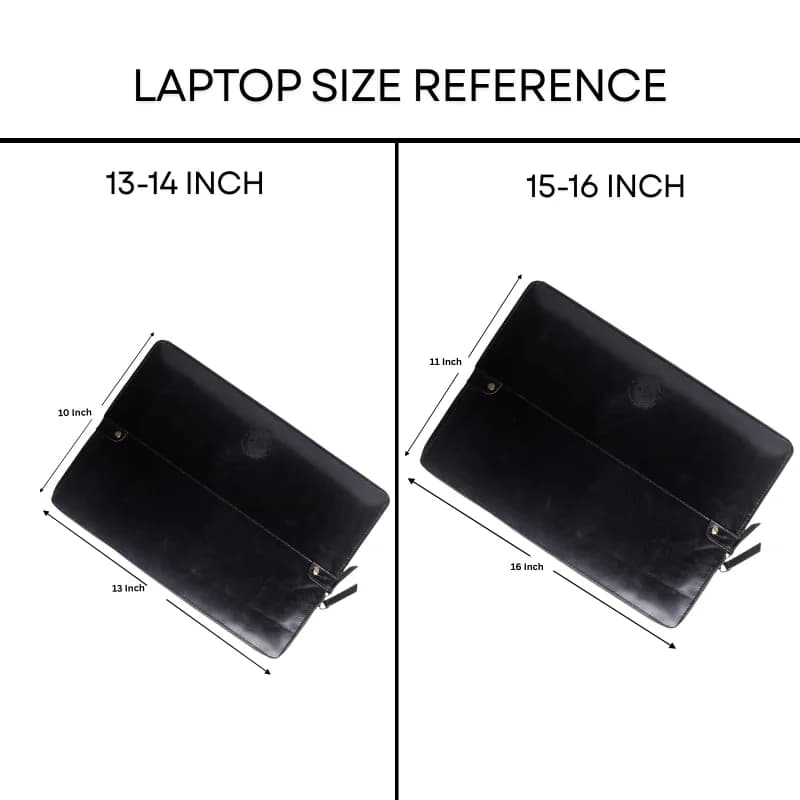 Dual Leather Laptop Sleeve thumbnail 5