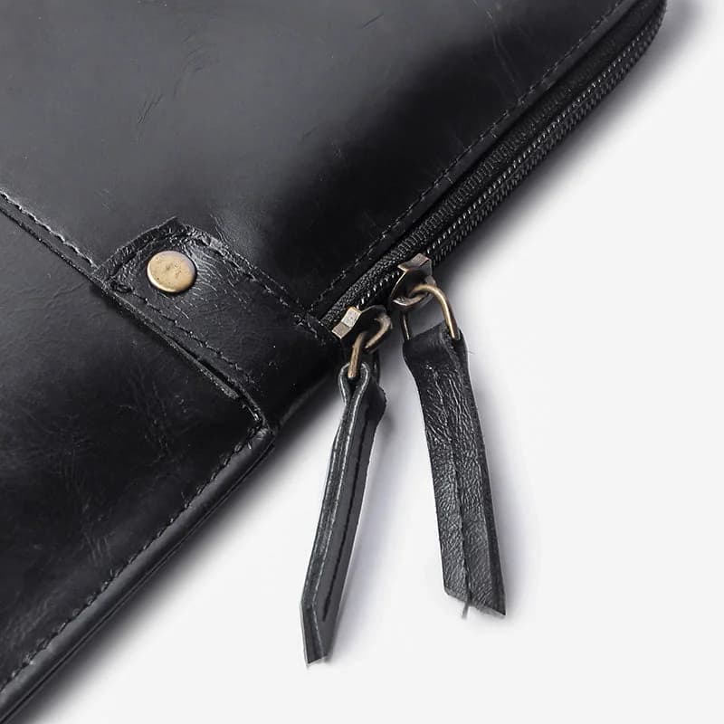 Dual Leather Laptop Sleeve thumbnail 8