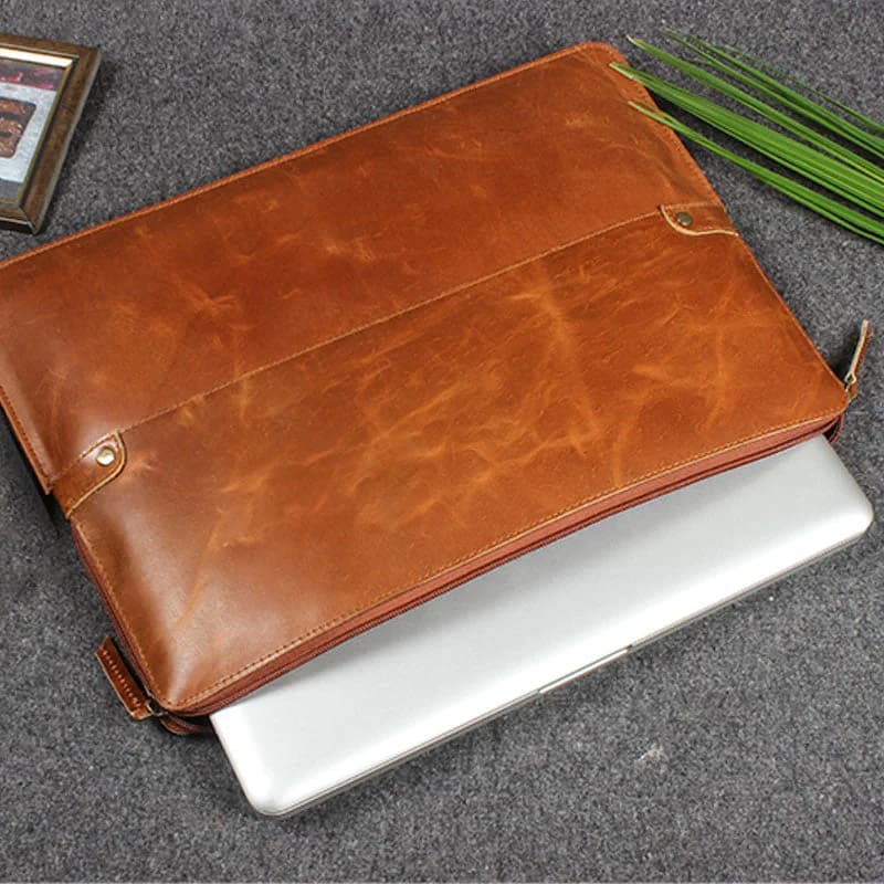 Dual Leather Sleeve Crunch Tan thumbnail 3