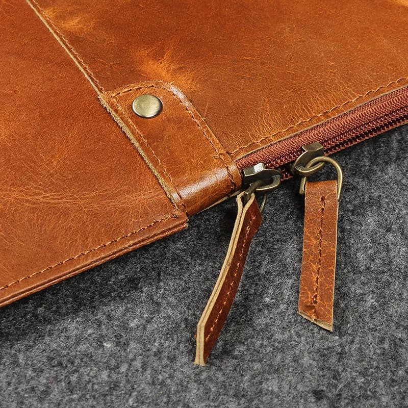 Dual Leather Sleeve Crunch Tan thumbnail 5
