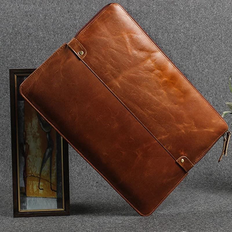 Dual Leather Sleeve Crunch Tan thumbnail 7