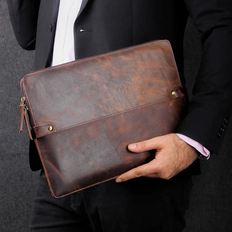 Dual Leather Sleeve Rust thumbnail 2
