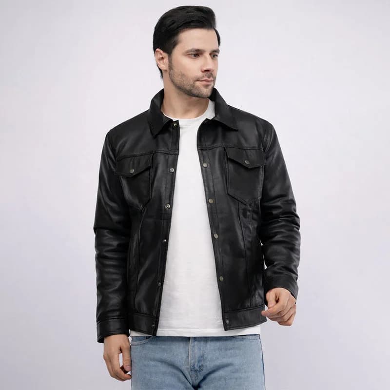 ELVAR Black Leather Jacket