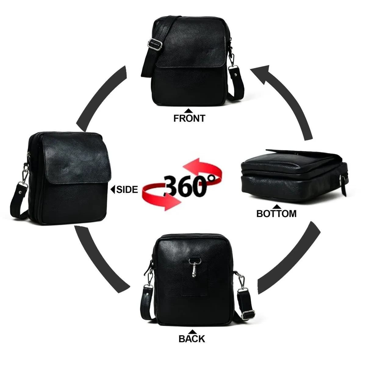Enzo Black Side Messenger thumbnail 5
