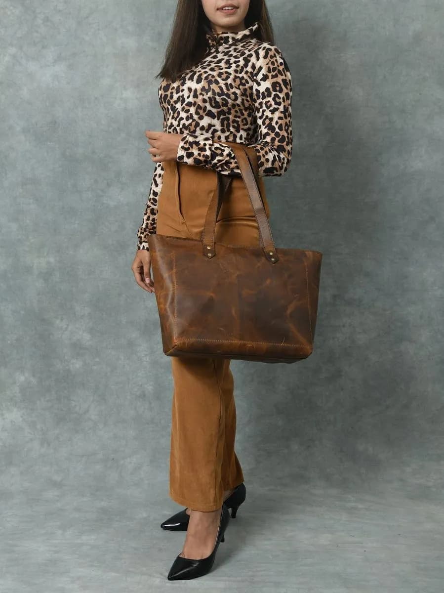 Essential Work Tote - Brown thumbnail 5