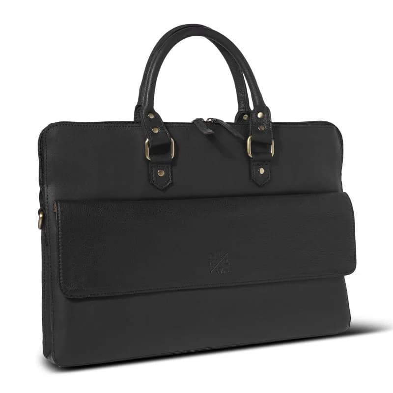 Executive Two-Tone Leather Laptop Bag 003 thumbnail 3