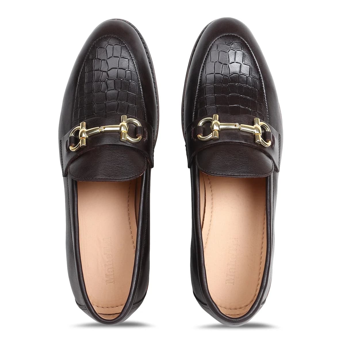Brown Slip-On Genuine Leather Croco Print thumbnail 4