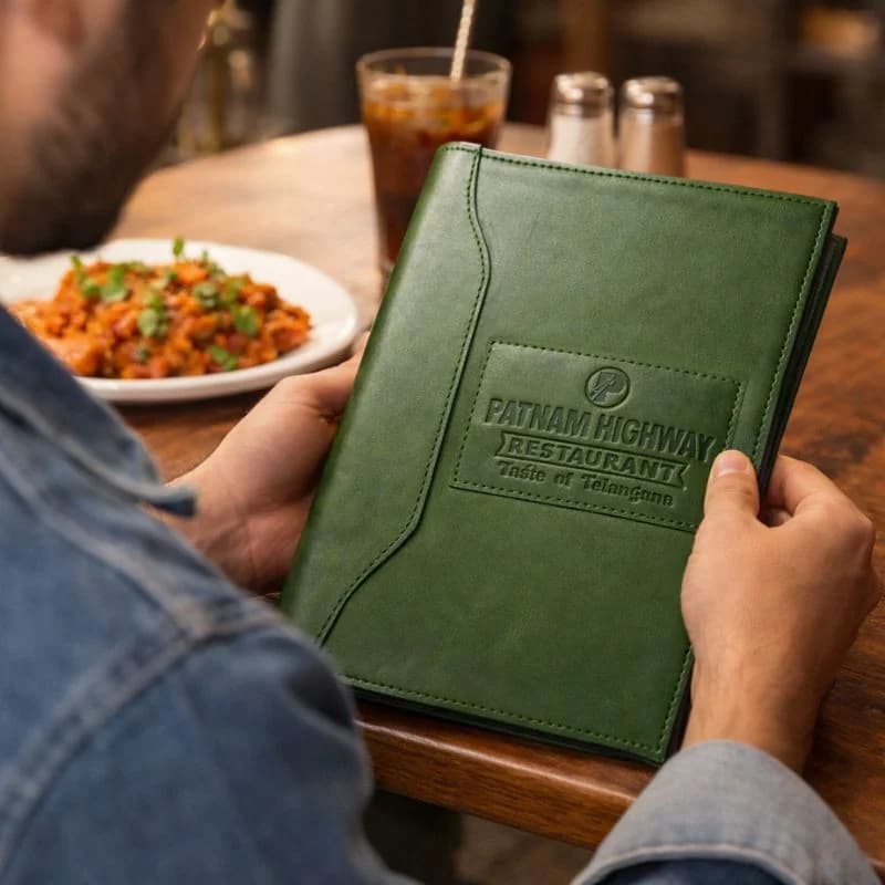 Forest Green Executive Menu Holder thumbnail 8