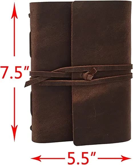 IndiFash Leather Journal Writing Notebook - Genuine Leather Bound Daily Notepad for Men & Women thumbnail 5