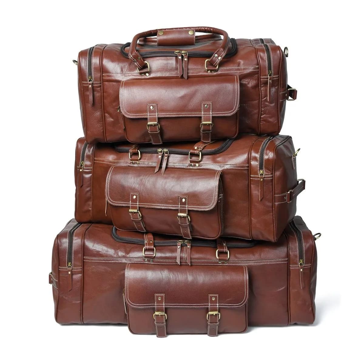 Genuine Leather Travel Duffle Bag thumbnail 7