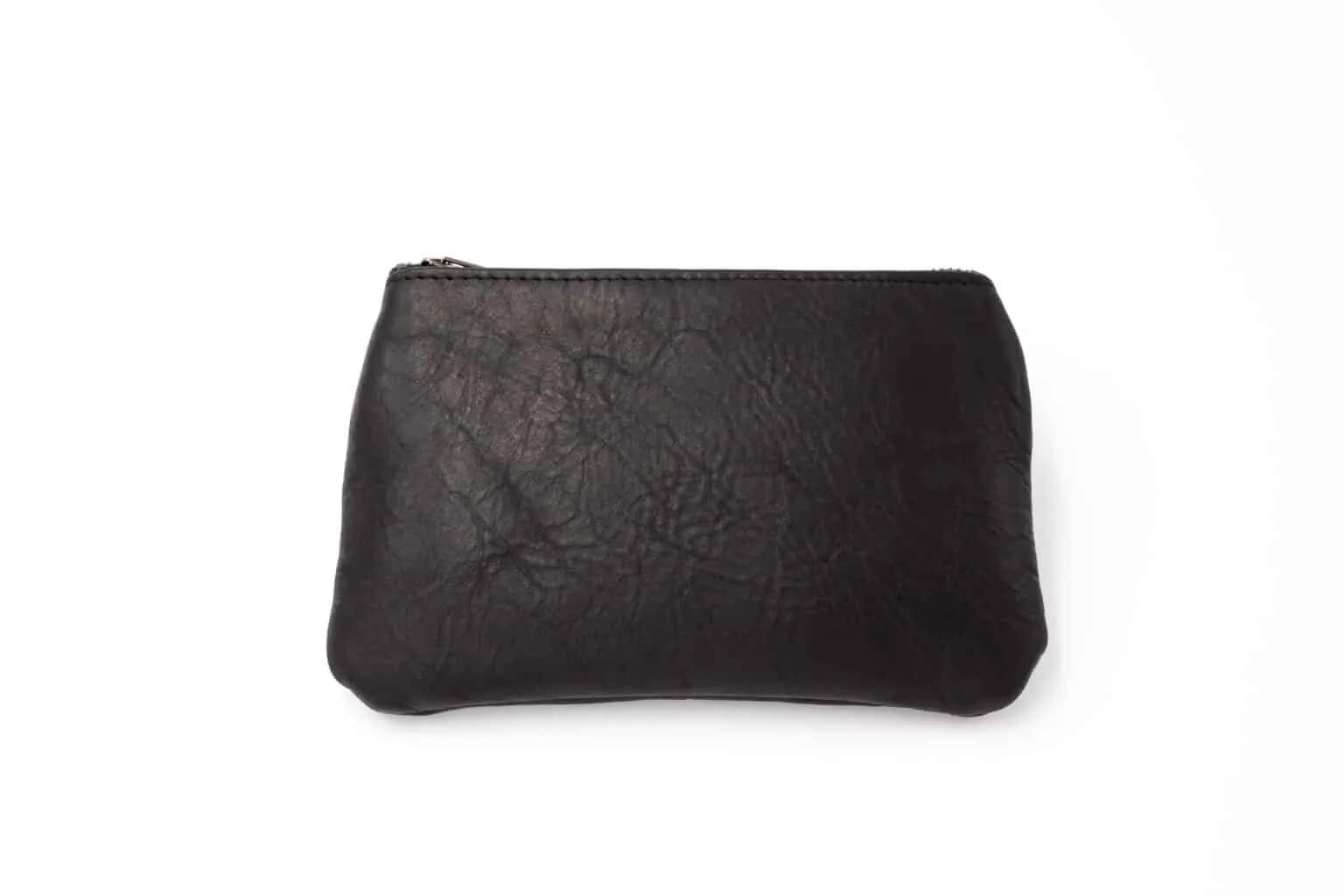 Genuine Leather Zipper Clutch Purse thumbnail 3