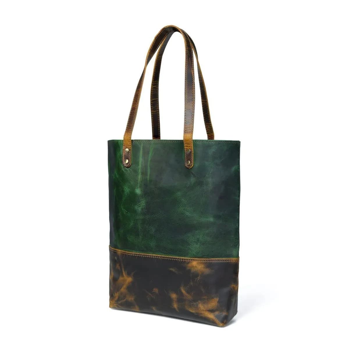 Green Women's Leather Tote thumbnail 2