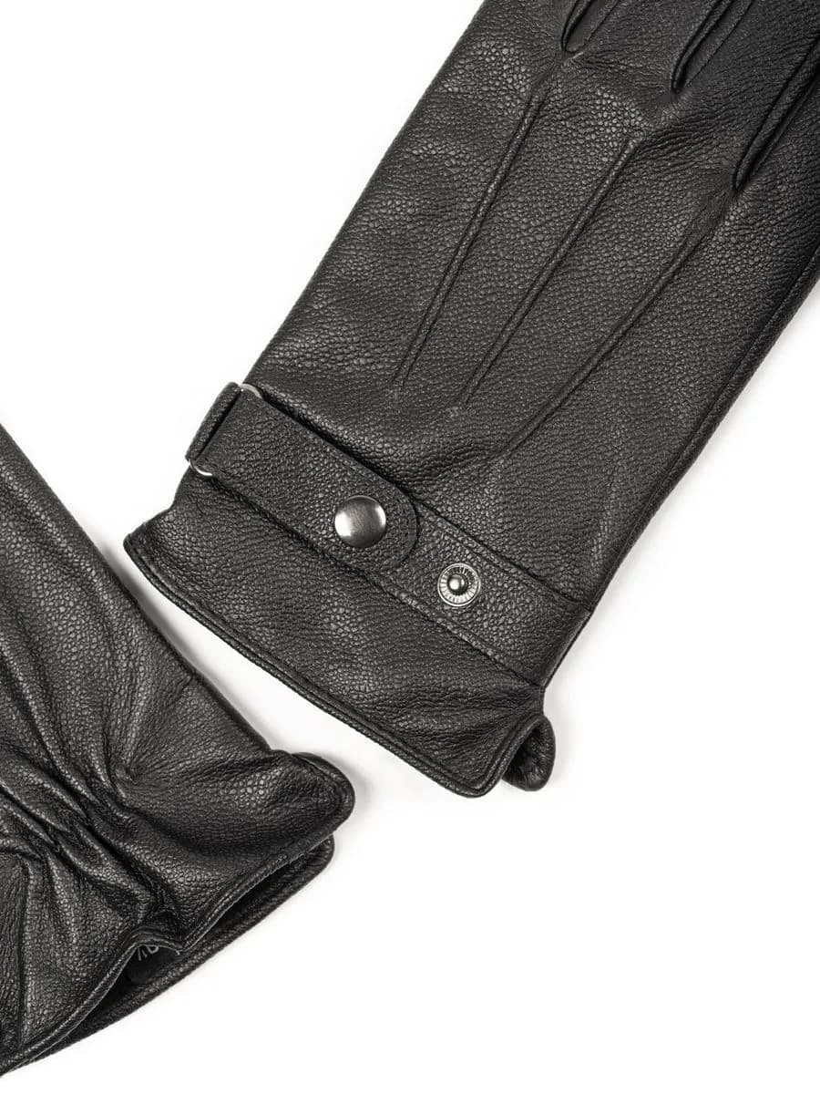 Bikers Leather Gloves - Touch Button thumbnail 3