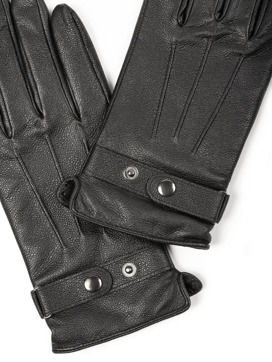 Bikers Leather Gloves - Touch Button thumbnail 4