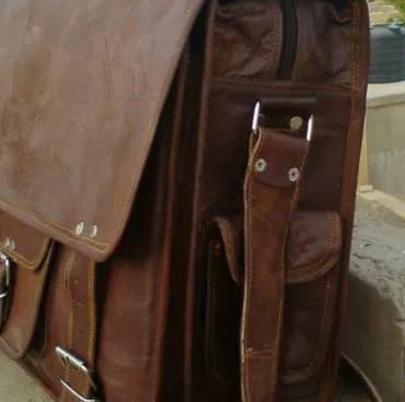 IndiFash - Handcrafted 13″ Retro laptop Leather Bag | 100% Genuine Leather thumbnail 6