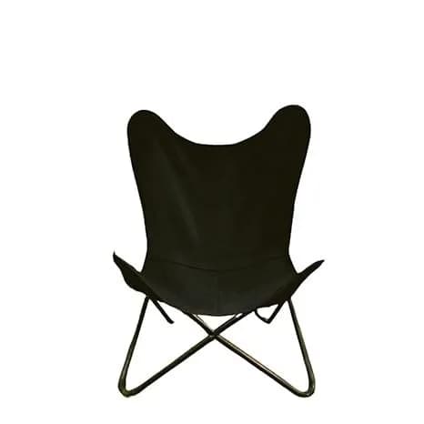 Handmade crafted black Canvas Butterfly chair