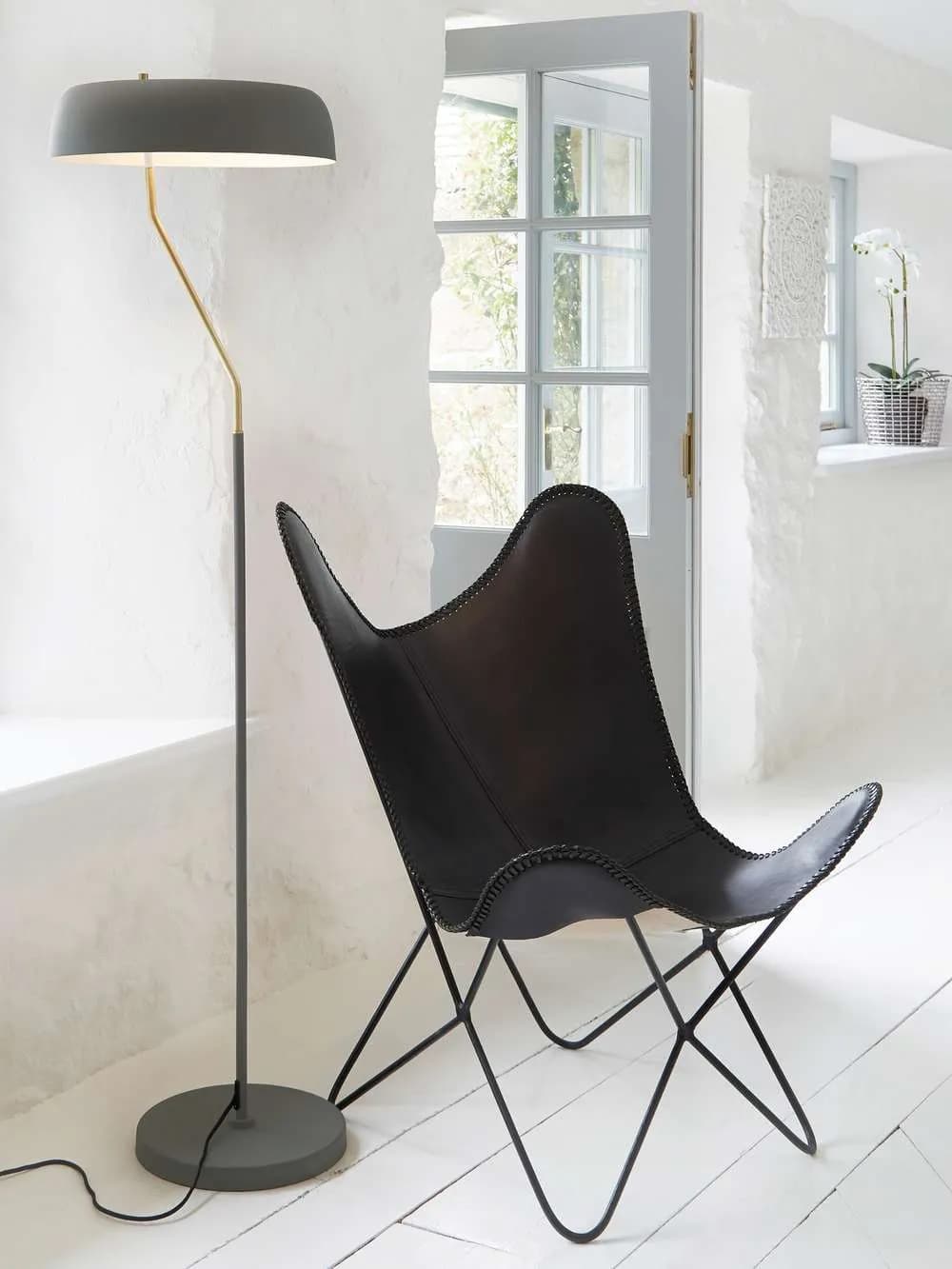 Butterfly Chair black chair Goat leather thumbnail 6