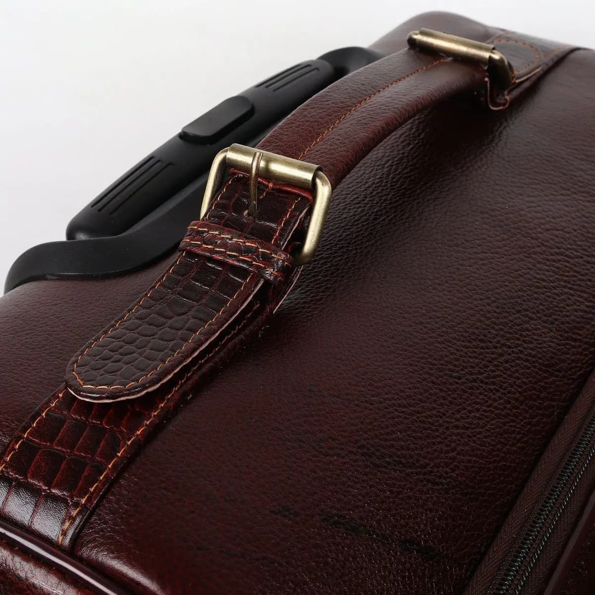 Horizon Leather Trolley Suitcase, Brown thumbnail 10