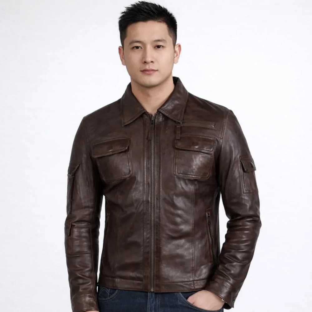 Ifty Genuine Leather Jacket IJ-08